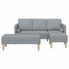 vidaXL Sofa Set with Cushion 2 pcs Light Grey Polyester