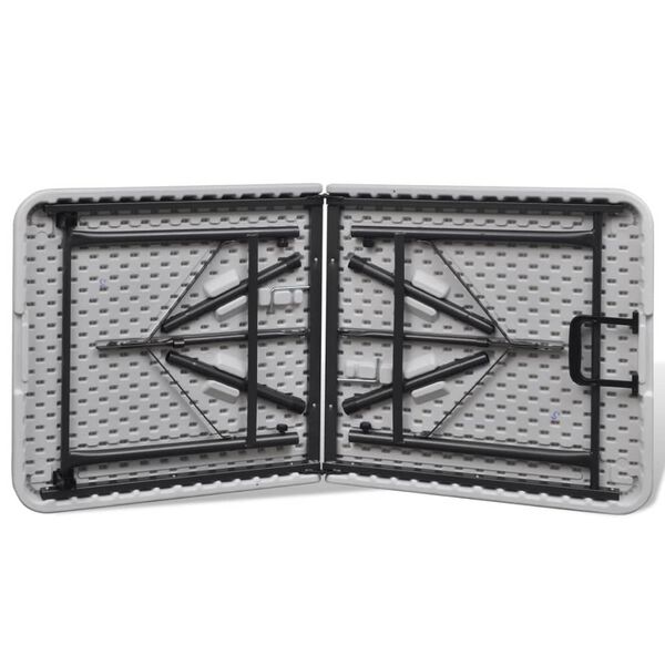 vidaXL Foldable Garden Table 122 cm HDPE White