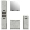 vidaXL 4 Piece Bathroom Cabinet Set Concrete Grey Engineered Wood