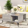 vidaXL Coffee Table Grey Sonoma 80x80x36.5 cm Engineered Wood