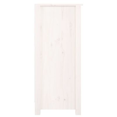 vidaXL Sideboard White 70x35x80 cm Solid Wood Pine