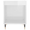 vidaXL Bedside Cabinet High Gloss White 40x35x50 cm Engineered Wood