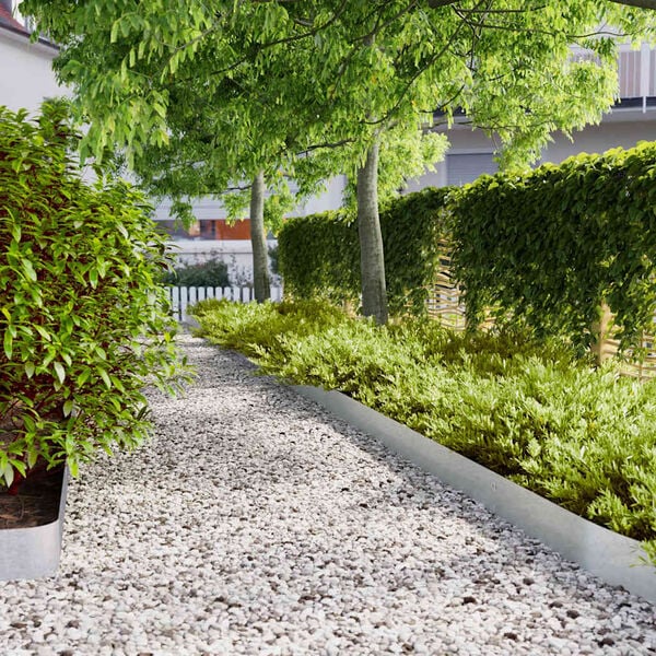 vidaXL Lawn Edgings 50 pcs 15x103 cm Galvanised Steel