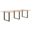 vidaXL Dining Table Legs U-Shaped 3 pcs Natural Steel 80x(72-73) cm Steel