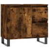 vidaXL 3 Piece Bathroom Furniture Set Smoked Oak Engineered Wood