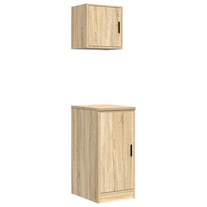 vidaXL Garage Cabinets 2 pcs Sonoma Oak Engineered Wood