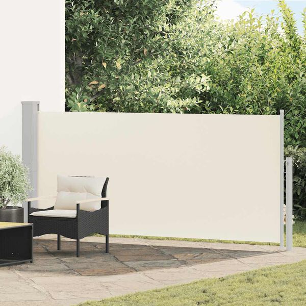 vidaXL Retractable Side Awning 140 x 300 cm Cream