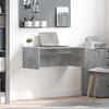 vidaXL Wall-Mounted Desk Concrete Grey 80 x 45 x 30 cm Engineered Wood