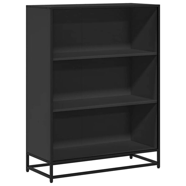 vidaXL Book Cabinet Black 80.5x35x107.5 cm Engineered Wood