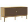 vidaXL TV Cabinet FLORO Wax Brown 114x43x55 cm Solid Pine Wood
