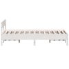 vidaXL Bed Frame without Mattress White 150x200 cm King Size Solid Wood Pine