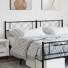 vidaXL Metal Replace Headboard Black 160 cm
