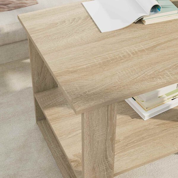 vidaXL Coffee Table Sonoma Oak 72 x 50 x 50 cm Engineered Wood