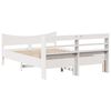 vidaXL Bed Frame with Headboard White 140x200 cm Solid Wood Pine