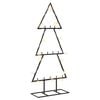 vidaXL Metal Christmas Tree KUOPIO 60 cm Warm White Steel Black