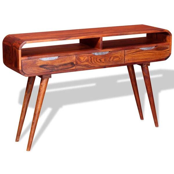 vidaXL Console Table Solid Acacia Wood 120x30x75 cm