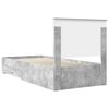 vidaXL Bed Frame Concrete Grey 100 x 200 cm Engineered Wood