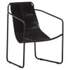vidaXL Relaxing Armchair | Black | Genuine Leather, Iron | Standard | Ergonomic