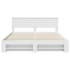 vidaXL Bed Frame with Headboard White 200 x 200 cm Engineered Wood