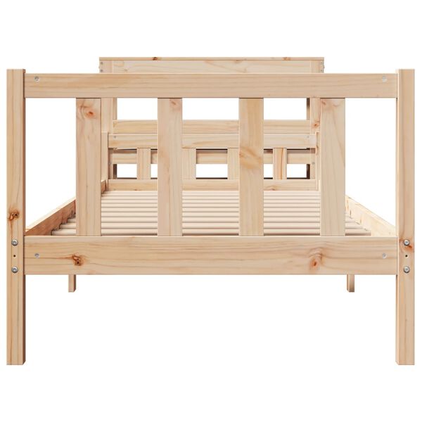 vidaXL Bed Frame without Mattress 100x200 cm Solid Wood Pine