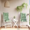 vidaXL Garden Highback Chair Cushions 2 pcs Leaf Pattern 120x50x7 cm Fabric