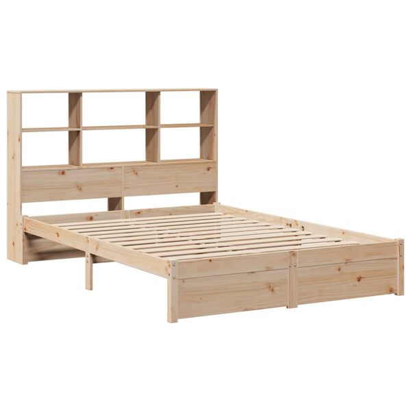 vidaXL Bookcase Bed without Mattress 120x200cm Solid Wood Pine