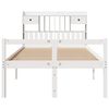vidaXL Bookcase Bed without Mattress White 135x190 cm Doouble Solid Wood Pine