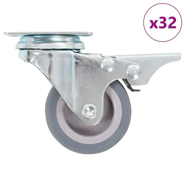 vidaXL 32 pcs Swivel Casters 50 mm