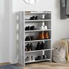 vidaXL Shoe Rack Grey Sonoma 60x25x100 cm Engineered Wood