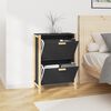 vidaXL Shoe Cabinet Black 57.5x33x80 cm Engineered Wood