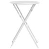 vidaXL Bistro Table Folding White Ø50x71 cm Powder-coated Steel