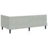 vidaXL Corner Bed Frame Light Grey 90 cm x 200 cm Velvet