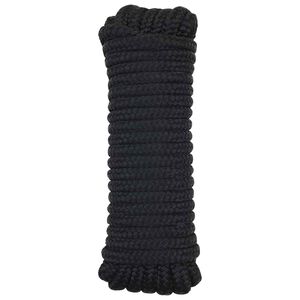 vidaXL Boat Rope 6 m 1 Black Polyester