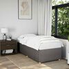 vidaXL Bed Frame without Mattress Taupe 90x190 cm Single Fabric