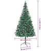vidaXL Artificial Christmas Tree with Stand Green 210 cm PVC and Steel
