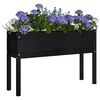 vidaXL Garden Planters 2 pcs Black 110x31x70 cm Solid Pinewood