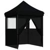 vidaXL Party Tent Folding Black 200 x 200 x 306 cm Oxford Fabric
