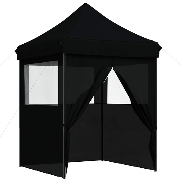 vidaXL Party Tent Folding Black 200 x 200 x 306 cm Oxford Fabric
