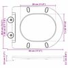 vidaXL Toilet Seat White 44 x 36.4 x 3.4 cm Duroplast