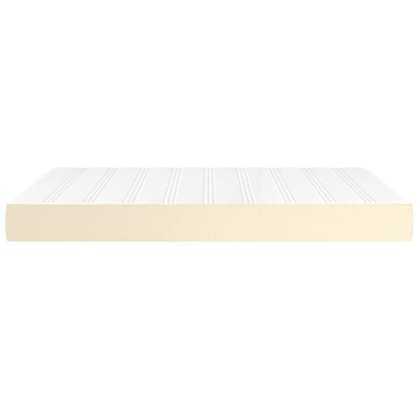 vidaXL Pocket Spring Bed Mattress Medium Cream 140x190x20 cm Faux Leather