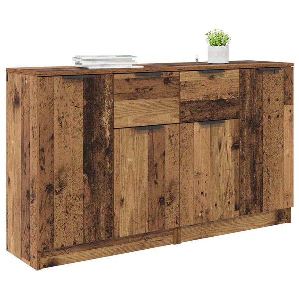 vidaXL Sideboards 2 pcs Old Wood 60 x 30 x 70 cm Engineered Wood
