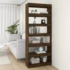 vidaXL Book Cabinet/Room Divider Smoked Oak 80x30x198 cm Engineered Wood