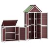 vidaXL 2 Piece Garden Tool Shed Set Mocha Solid Wood Pine