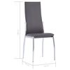 vidaXL Dining Chairs 2 pcs Grey Faux Leather