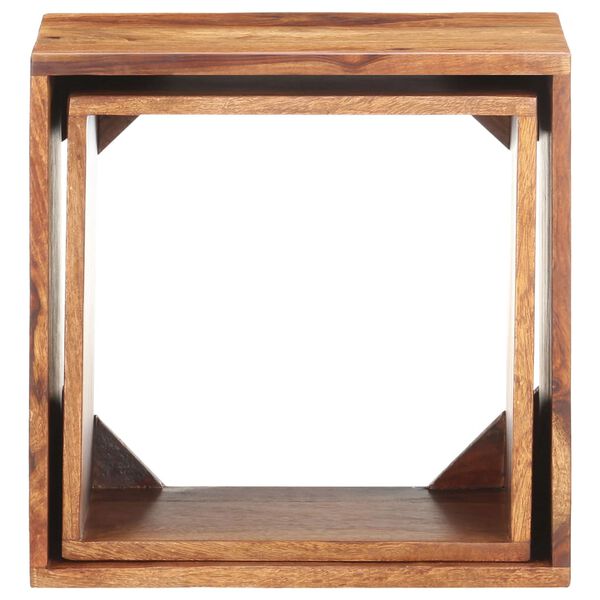 vidaXL Nesting Tables 2 pcs Solid Wood