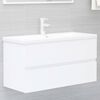 vidaXL Bathroom Furniture Set White Engineered Wood