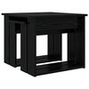 vidaXL Coffee Table Set 2 pcs Black Oak Engineered Wood