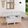 vidaXL 8 Piece Garden Lounge Set Solid Wood Pine White
