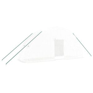 vidaXL Greenhouse with Steel Frame White 12 m&sup2; 6x2x2.85 m