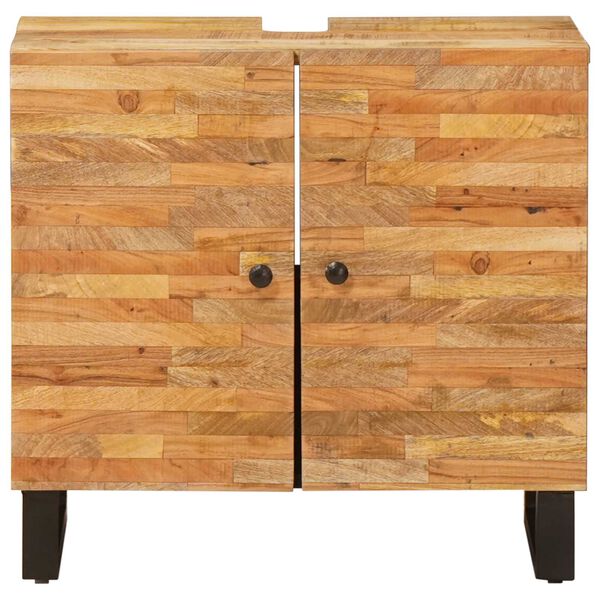 vidaXL Bathroom Sink Cabinet Natural 62 x 33 x 58 cm Solid Mango Wood